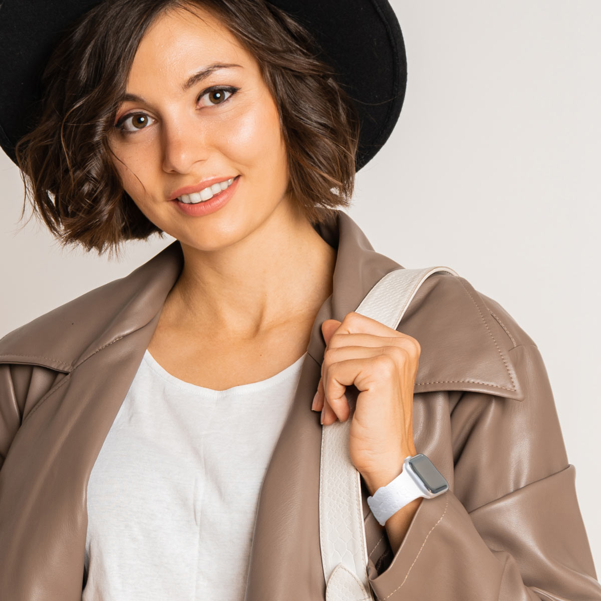 Levo Floral Engraved Silicone Band