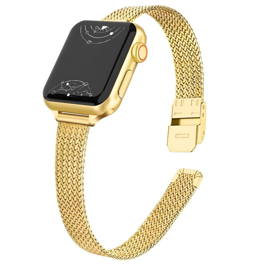 Lea Milanese Slim Stainless Steel Band For Apple Watch 1-11, SE/2/3, Ultra/2/3, Designer Strap