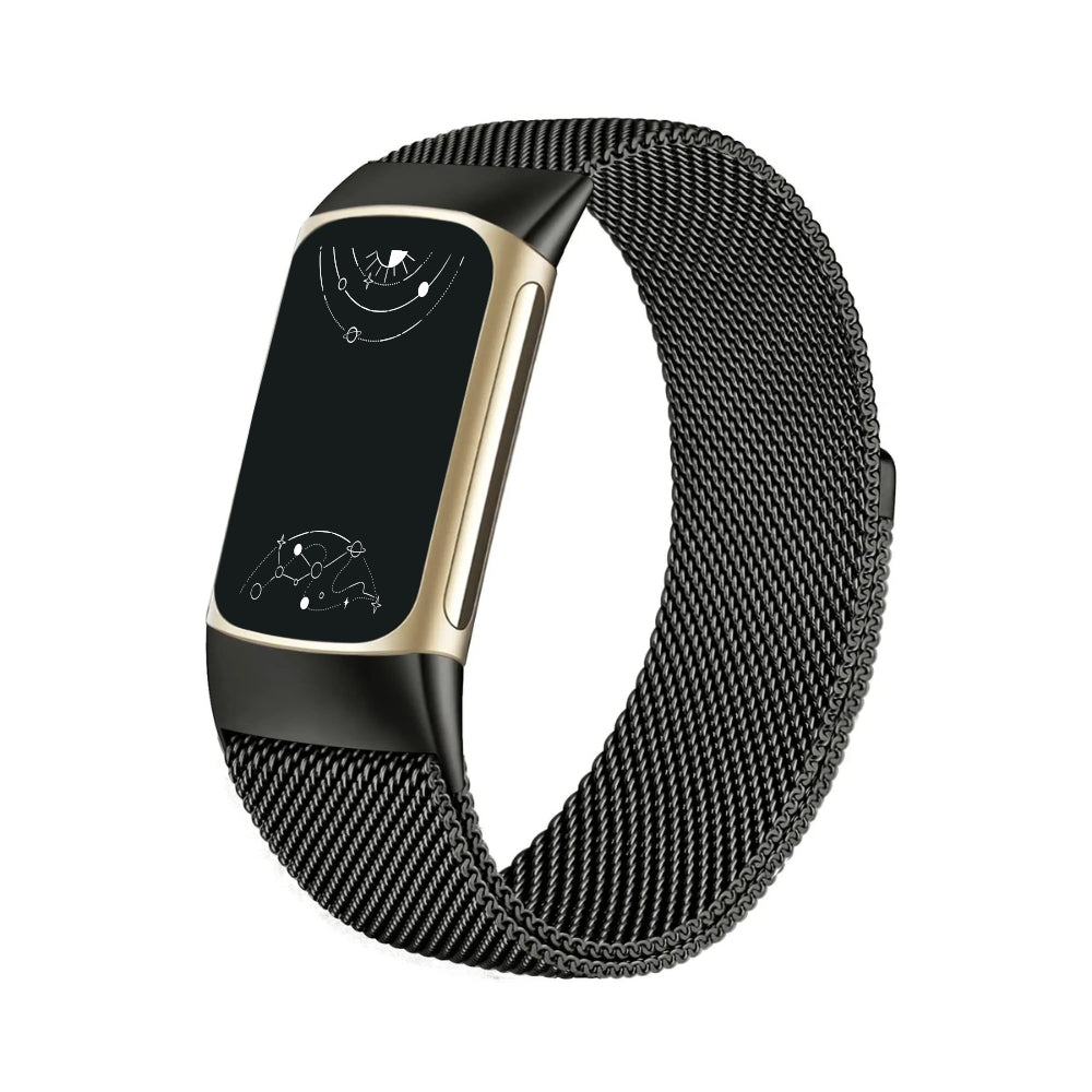 Lacteus Milanese Steel Band For Fitbit Charge 5 And 6 Comfortable Breathable And Durable Strap