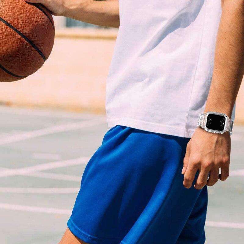 Glacier Stylish Transparent Silicone Band Case For Apple Watches Series 1 9 Ultra Ultra 2 SE SE2 Astra Straps Singapore