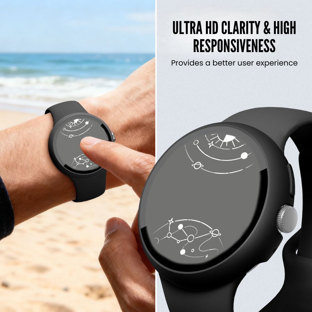 Erga Bumper Tempered Glass Case For Google Pixel Watch - Astra Straps