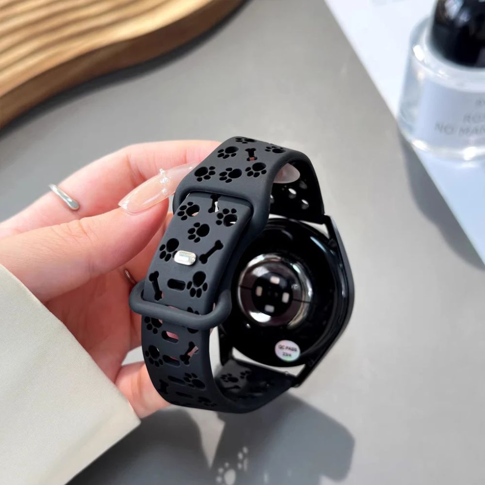 Acervus Engraved Dog Paw Silicone Galaxy Band - Astra Straps
