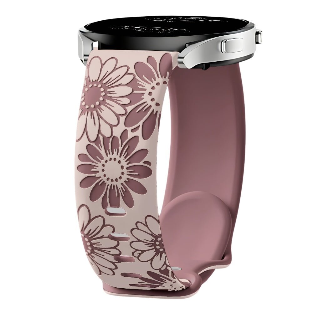 Asper Engraved Flower Silicone Galaxy Band - Astra Straps