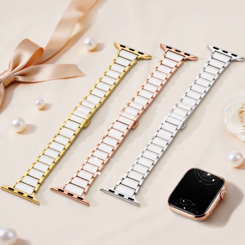 Brevis Stainless Steel & Ceramic Band - Astra Straps