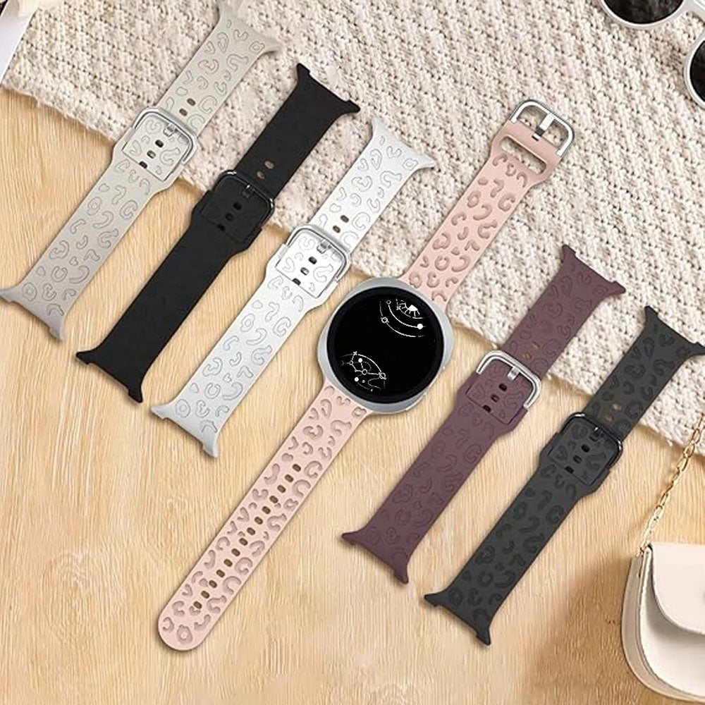 Diruo Engraved Leopard Silicone Band For Galaxy Watch 8 - Astra Straps