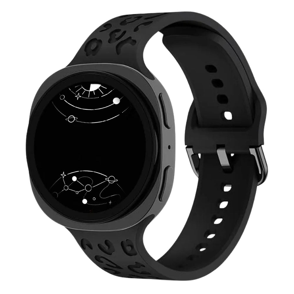 Diruo Engraved Leopard Silicone Band For Galaxy Watch 8 - Astra Straps