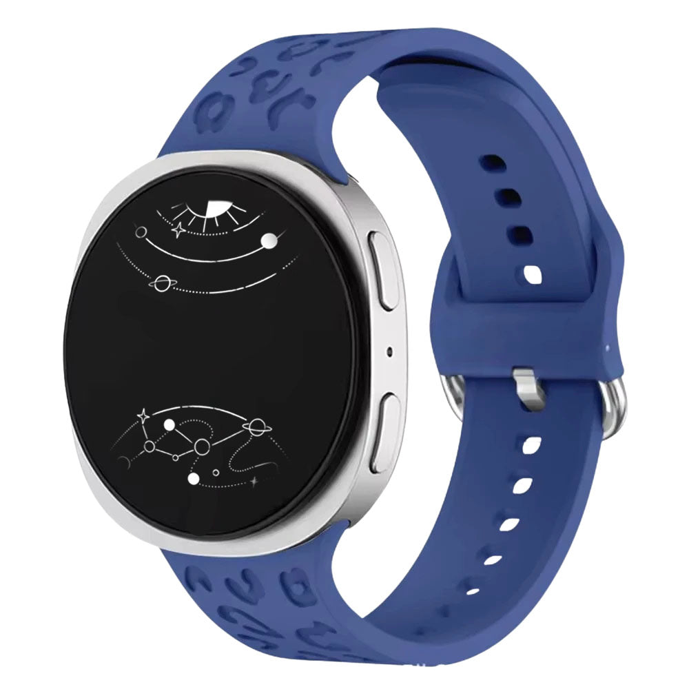Diruo Engraved Leopard Silicone Band For Galaxy Watch 8 - Astra Straps