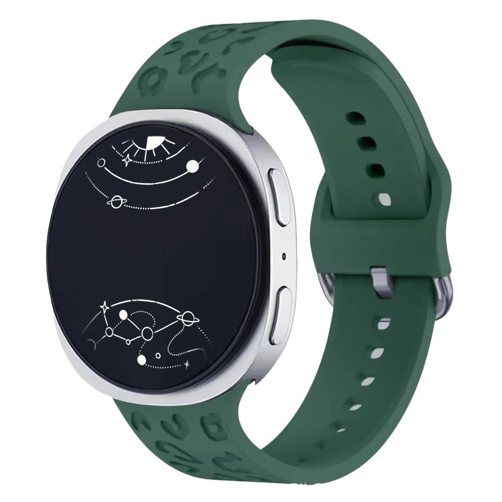 Diruo Engraved Leopard Silicone Band For Galaxy Watch 8 - Astra Straps