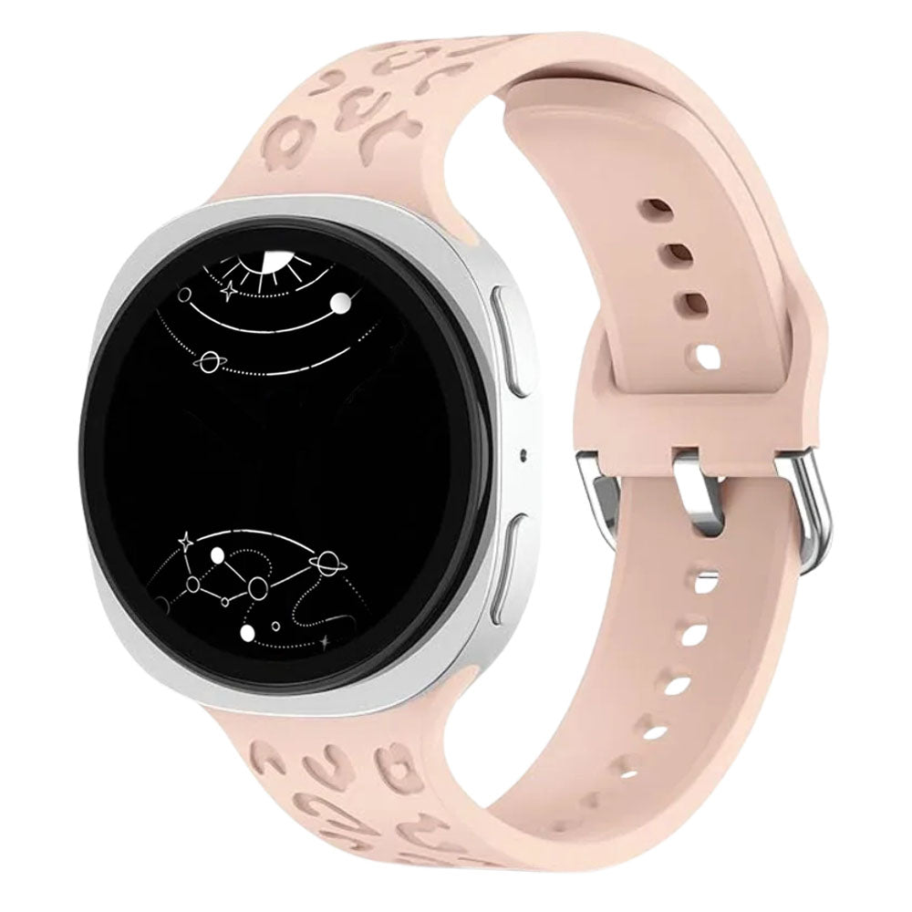 Diruo Engraved Leopard Silicone Band For Galaxy Watch 8 - Astra Straps