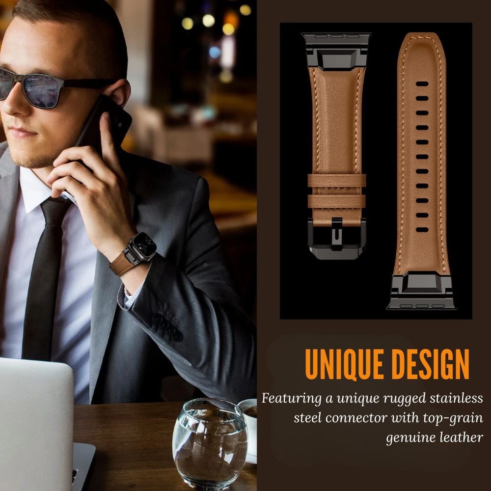 Ferronix Genuine Leather Metal Band - Astra Straps