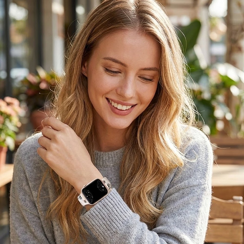 Velox Engraved Flower Silicone Band - Astra Straps