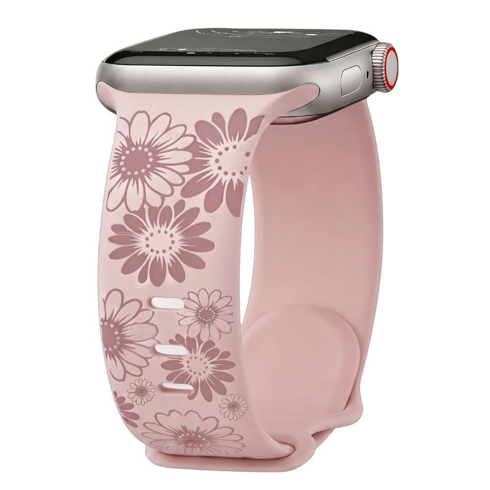 Virga Flower Engraved Silicone Band - Astra Straps