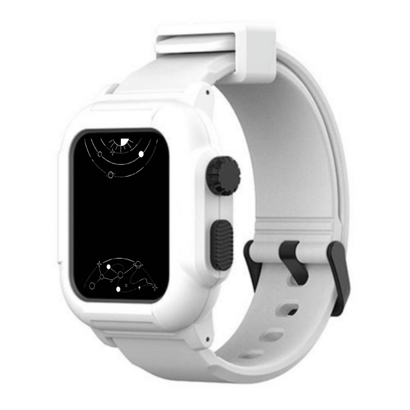 Gladius Tactical Silicone Band Case For Apple Watch 1 8 SE Waterproof 100M Replacement Strap Gladius White White 44MM